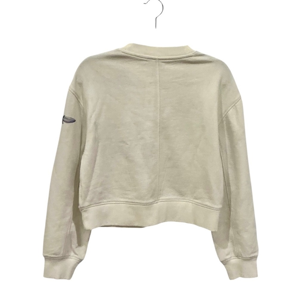 Alice + Olivia Russell Embellished Crewneck Sweatshirt Off White Size XS - Picture 11 of 15
